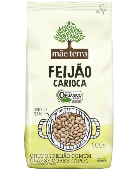 Feijão Carioca Orgânico - MÃE TERRA - 500g