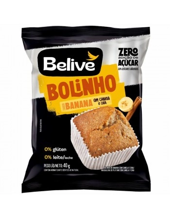 Bolinho Banana Canela Chia - Belive - Display 10 X 40g
