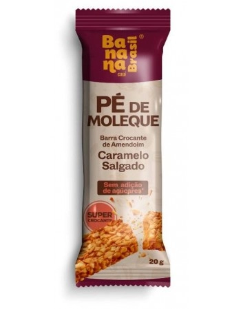 Barra Pé de Moleque Caramelo Salgado - Banana Brasil - 16x20g