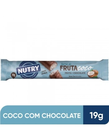 Barra de Fruta Coco - Nutry - Caixeta 3 x 19g - Com Fruta, Chocolate e Aveia