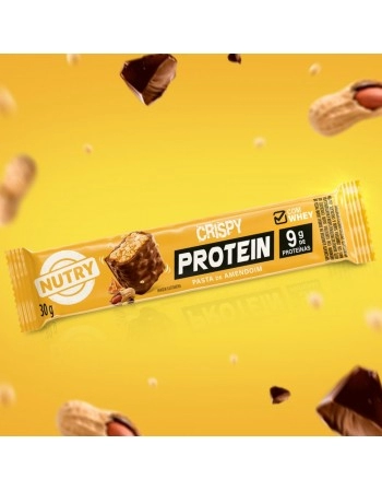 Barra de Proteína Crispy Pasta de Amendoim - Nutry - 3 x 30g