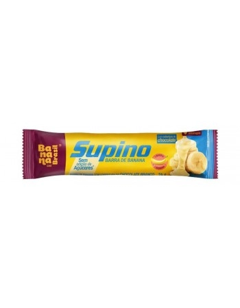 Barra de Frutas Supino Banana e Chocolate Branco Zero - Banana Brasil - Display 20x24g
