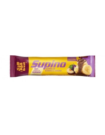 Barra de Frutas Supino Banana e Ameixa Zero - Banana Brasil - Display 20x24g