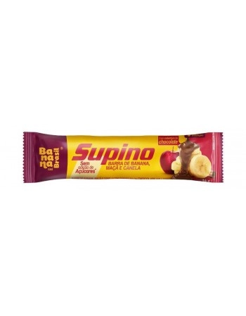 Barra de Frutas Supino Banana, Maçã e Canela Zero - Banana Brasil - Display 20x24g