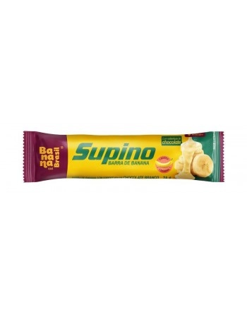 Barra de Frutas Supino Original Banana e Chocolate Branco - Banana Brasil - Display 20x24g