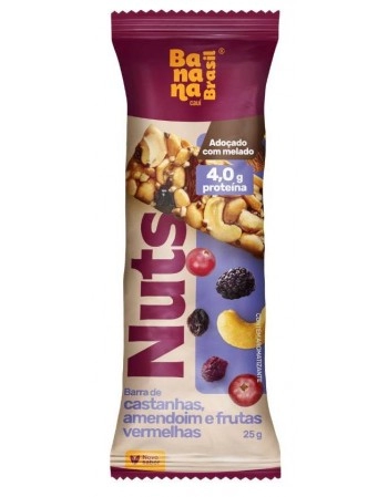 Barra de Nuts Frutas Vermelhas - Banana Brasil - 2x25g