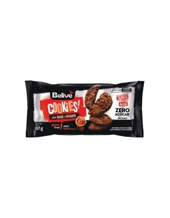 Cookies Avelã com gotas de chocolate Zero Adição de Açúcares - Belive - 10 x 67g