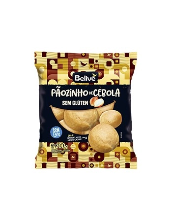 Pãozinho de Cebola Sem Glúten Sem Leite Sem Lactose - Belive - 200g