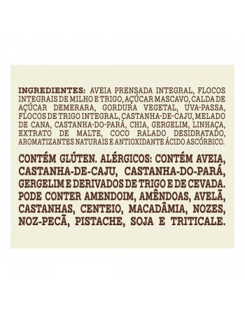 Granola Integral com Castanhas Tradicional - MÃE TERRA - Pacote de 800g