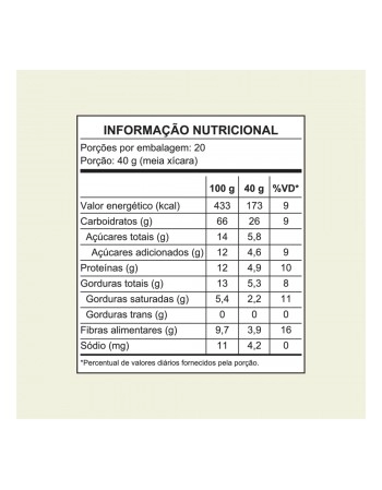Granola Integral Frutas e Mel Vegano - MÃE TERRA - Pacote de 800g