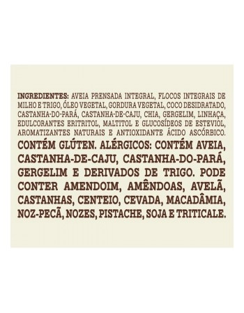 Granola Integral com Castanhas Zero Açúcar - MÃE TERRA - Pacote de 800g