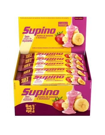 Barra de Frutas Supino Banana Morango - BANANA BRASIL - 20x24g