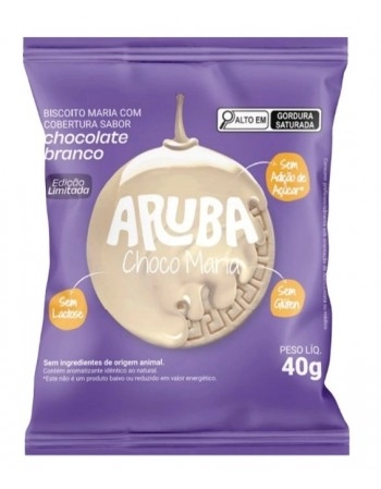 Biscoito Choco Maria com Cobertura de Chocolate - ARUBA - 40g