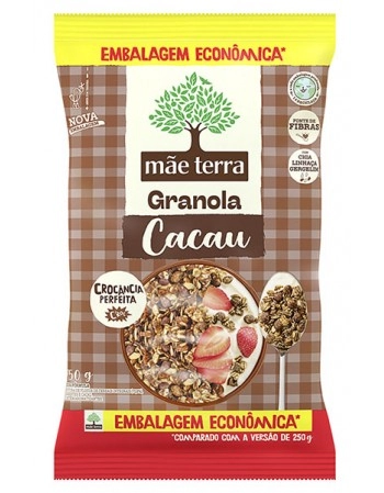 Granola Integral Cacau - MÃE TERRA - Pacote Econômico de 750g Crocância Perfeita