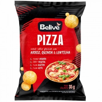 Snack Pizza - Belive - Unidade 35g com Arroz, Quinoa e Lentilha