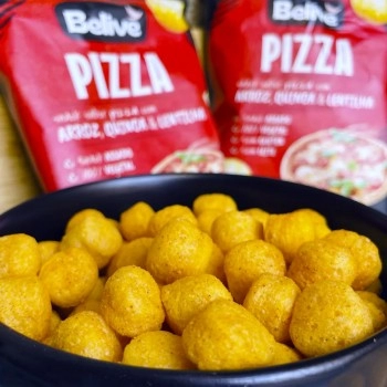 Snack Pizza - Belive - Unidade 35g com Arroz, Quinoa e Lentilha