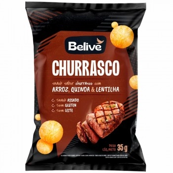 Snack Churrasco - Belive - Unidade 35g com Arroz, Quinoa e Lentilha