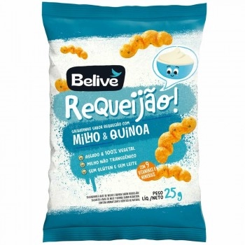Salgadinho de Requeijão Sem Glúten Sem Leite Com Vitaminas - BELIVE - 25g