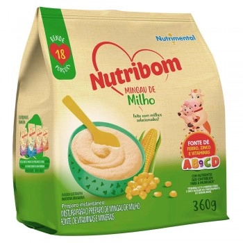 Mingau Nutribom Milho - NUTRIMENTAL - 360g - Feito Com Milho Selecionado, Fonte de Ferro, Zinco e Vitaminas
