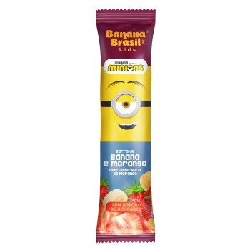 Barra de Frutas Kids Morango - Banana Brasil - Display 20x22g