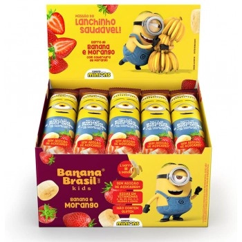 Barra de Frutas Kids Morango - Banana Brasil - Display 20x22g