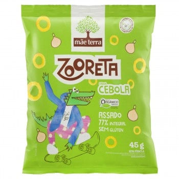 Zooreta Salgadinho Cebola Orgânico - MÃE TERRA - 45g