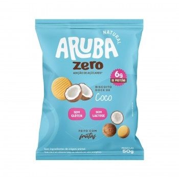Biscoito Doce de Coco Zero Proteico - ARUBA - 50g