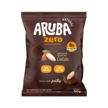 Biscoito Doce de Cacau Zero Proteico - ARUBA - 50g