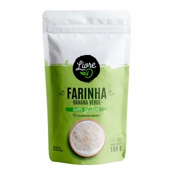 Farinha de Banana Verde - LivreD - 100g - sem glúten, rico em fibras