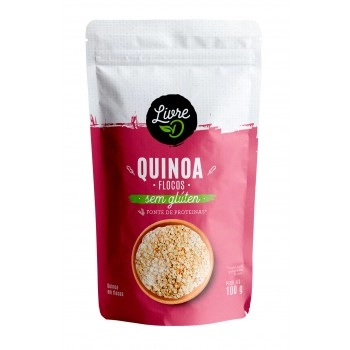 Quinoa Branca em Flocos - LivreD - 100g - sem glúten, fonte de proteina vegetal