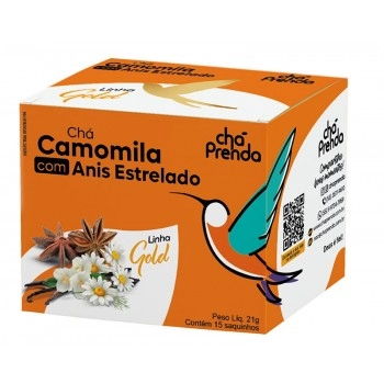 Chá Gold Camomila com Anis Estrelado - CHÁ PRENDA - 21g / 15 saquinhos