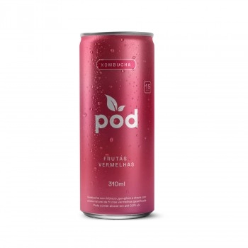 Kombucha POD Frutas Vermelhas - POD - lata 310ml / fardo 12
