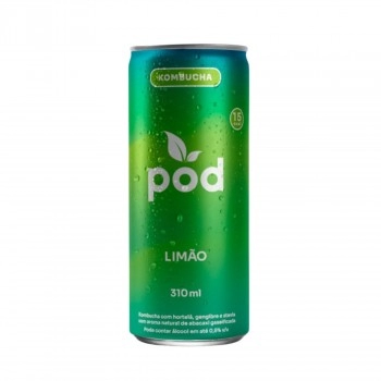 Kombucha POD Limão - POD - lata 310ml / fardo 12
