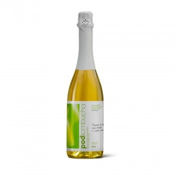 Espumante de Kombucha Limão Siciliano com Hortelã - POD - 750ml Kombucha Probiótica Natural