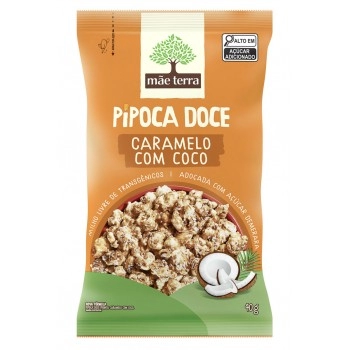 Pipoca Doce Caramelo e Coco - MÃE TERRA - 40g com milho livre de transgênicos