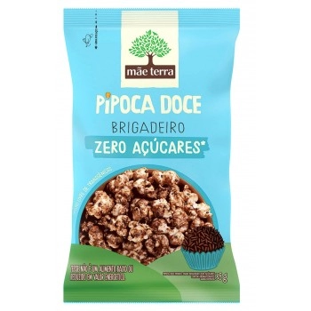 Pipoca Doce Brigadeiro - MÃE TERRA - 35g com milho livre de transgênicos