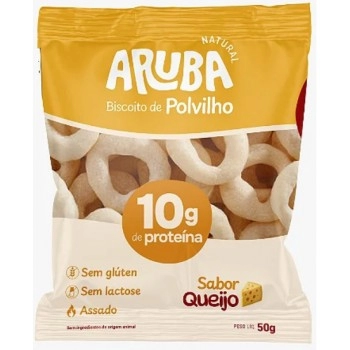 Biscoito Polvilho Proteico Queijo - ARUBA - 50g - Com 10g de proteína