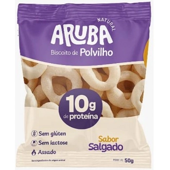 Biscoito Polvilho Proteico Salgado - ARUBA - 50g - Com 10g de proteína