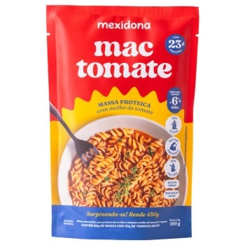 Mac Tomate – 1º Macarrão Proteico Instantâneo do Brasil, com tomate de verdade! sem glúten - MEXIDONA - 100g rende 450g