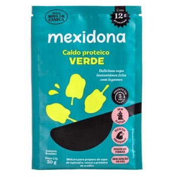 Caldo Proteico Verde Sem Glúten - MEXIDONA - Display 8x30g