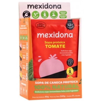 Sopa Proteica de Tomate Sem Glúten - MEXIDONA - Display 8x30g