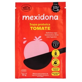 Sopa Proteica de Tomate Sem Glúten - MEXIDONA - Display 8x30g