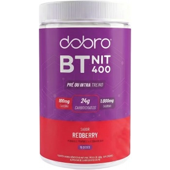 BT Nitrato 400 Redberry com Cafeína - DOBRO - Pote 450g Pré e Intra Treino