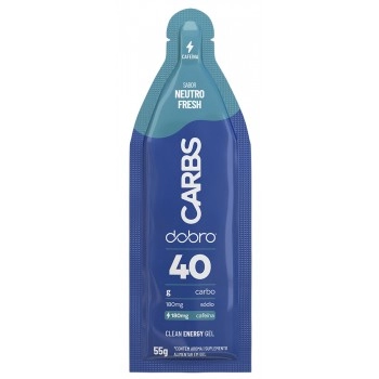 Carbs Gel 40 Neutro Fresh Com Cafeína - DOBRO - Display 10x55g