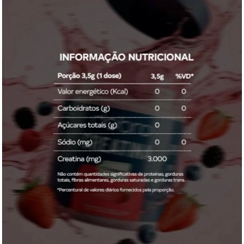 Creatina Creapure Frutas Vermelhas - DOBRO - Pote 210g