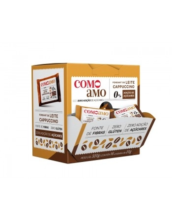 Fondant de Leite Cappuccino Zero - ComoAmo - Display 16 X 20g