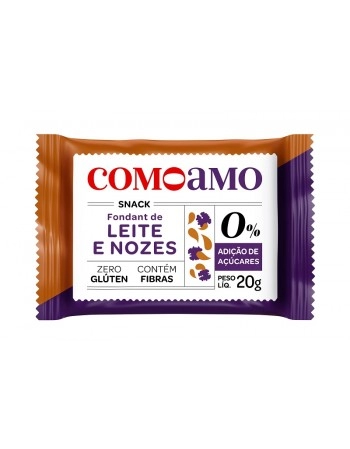 Fondant de Leite com Nozes - ComoAmo - Display 16 X 20g