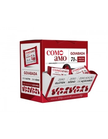 Snack Doce Goiabada Zero - ComoAmo - Display 16 X 20g