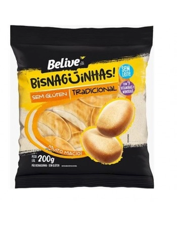 Bisnaguinha Tradicional Sem Glúten - BELIVE - 200g